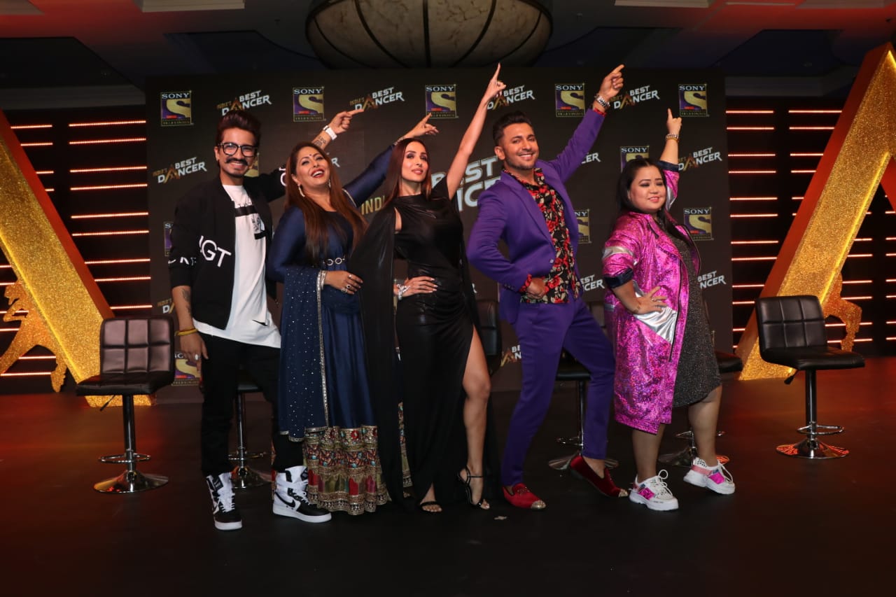 Malaika Arora, Geeta Kapoor, Terence Lewiss & others at the show launch of India's Best Dancer