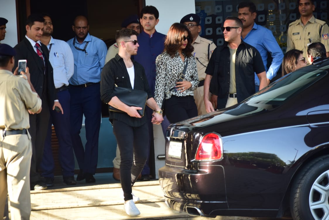 Priyanka Chopra and Nick Jonas snapped at Kalina Airport in Mumbai